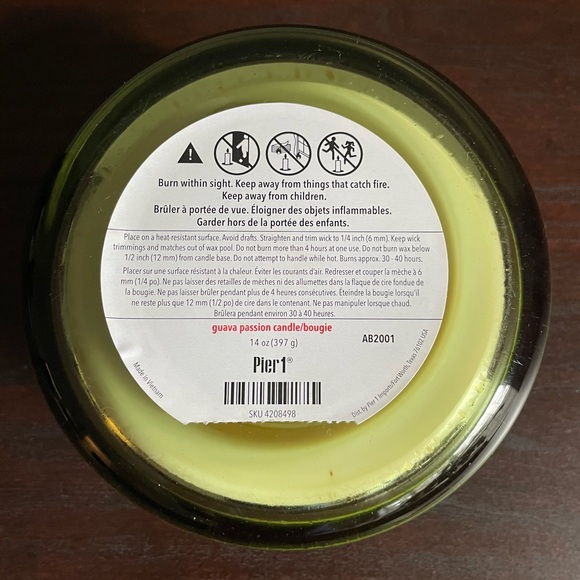guava passion fruit 3 wick candle - Picture 4 of 5
